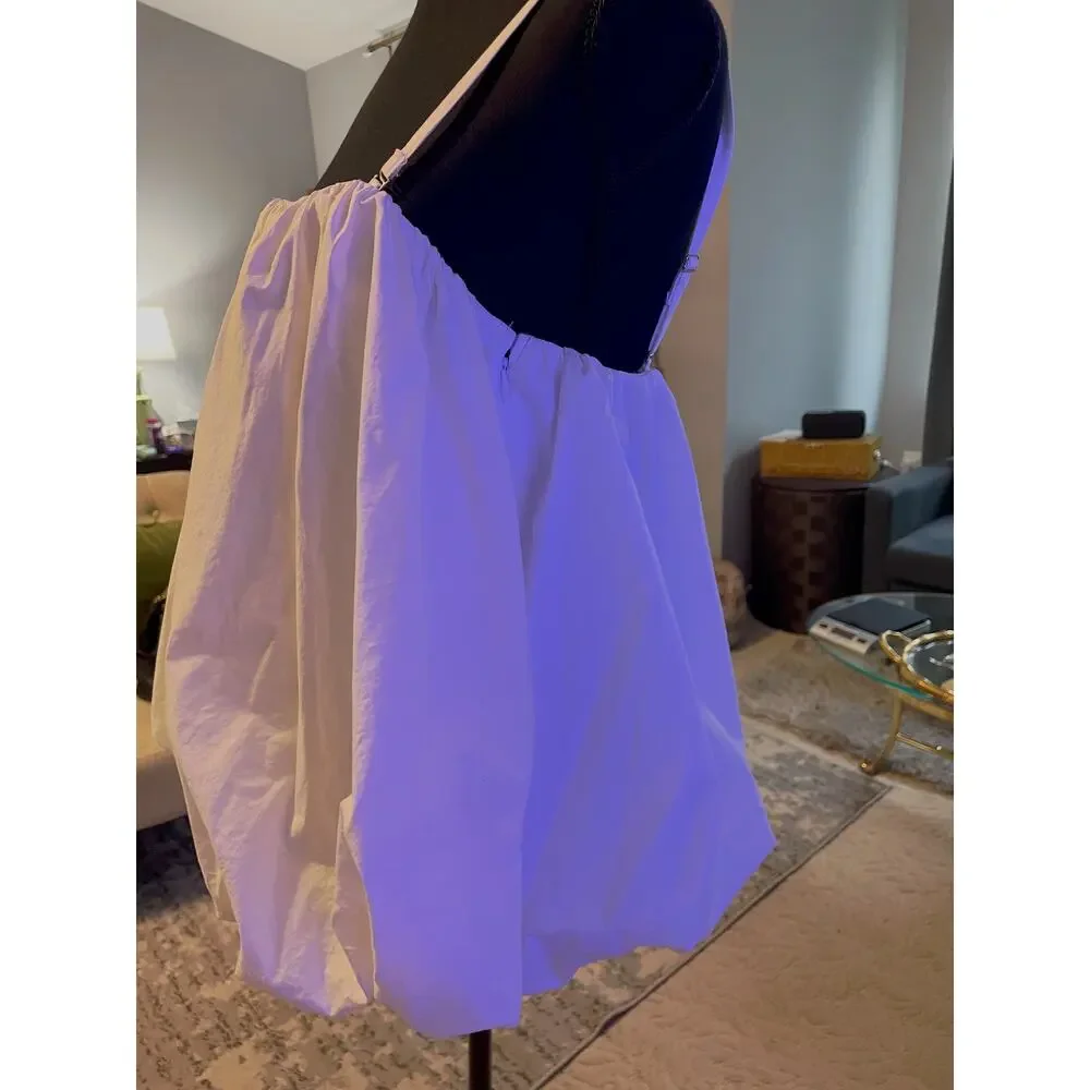 Scoop White Bubble Hem Cami Tank Top Adjustable Straps Size L 12/14 - Picture 3 of 6
